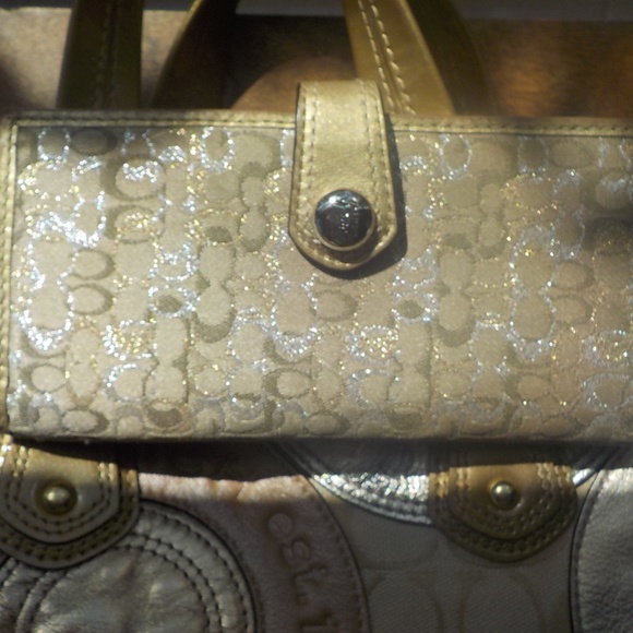 Coach Handbags - Coach Metallic Thin Wallet